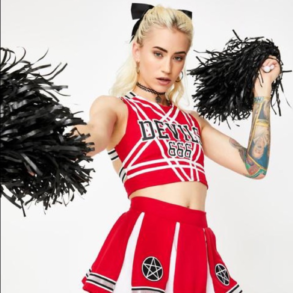 Dolls Kill Satan’s Cheerleader Set Costume